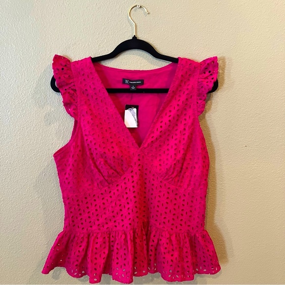I.N.C. INTERNATIONAL CONCEPTS
Women's Cotton Pink Eyelet Shirt, Size 8 - Picture 1 of 14